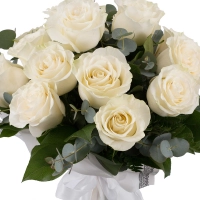 Buchet de 15 Trandafiri albi 3