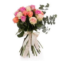 Buchet de 21 Trandafiri tricolor 2