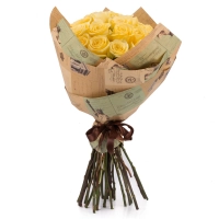 Buchet de 25 Trandafiri galbeni 2