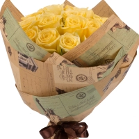 Buchet de 25 Trandafiri galbeni 3