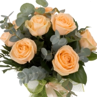 Scantei de dragoste: buchet trandafiri portocalii peach | Flori24 3